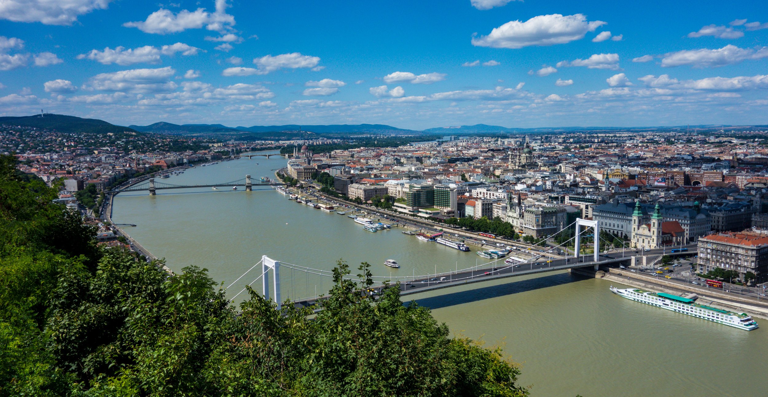 View_from_Gellért_Hill_to_the_Danube,_Hungary_-_Budapest_(28493220635)
